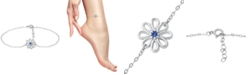 Giani Bernini Cubic Zirconia Ankle Bracelet in Sterling Silver (Also in Lab-Created Pink Sapphire), Created for Macy's
